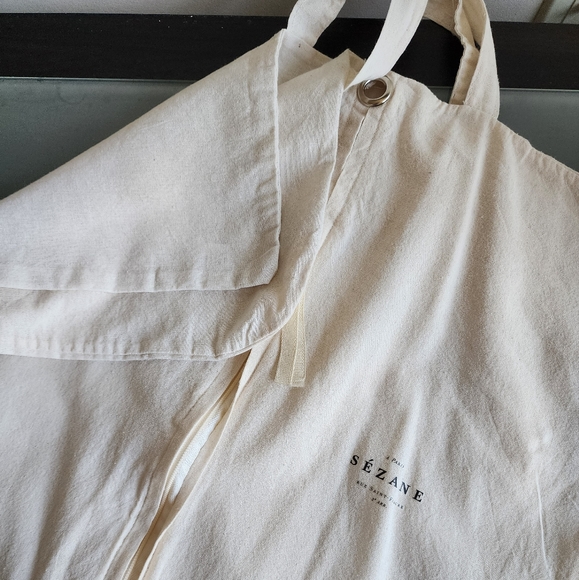 SEZANE BEIGE LINEN LONG GARMENT BAG - Picture 5 of 10